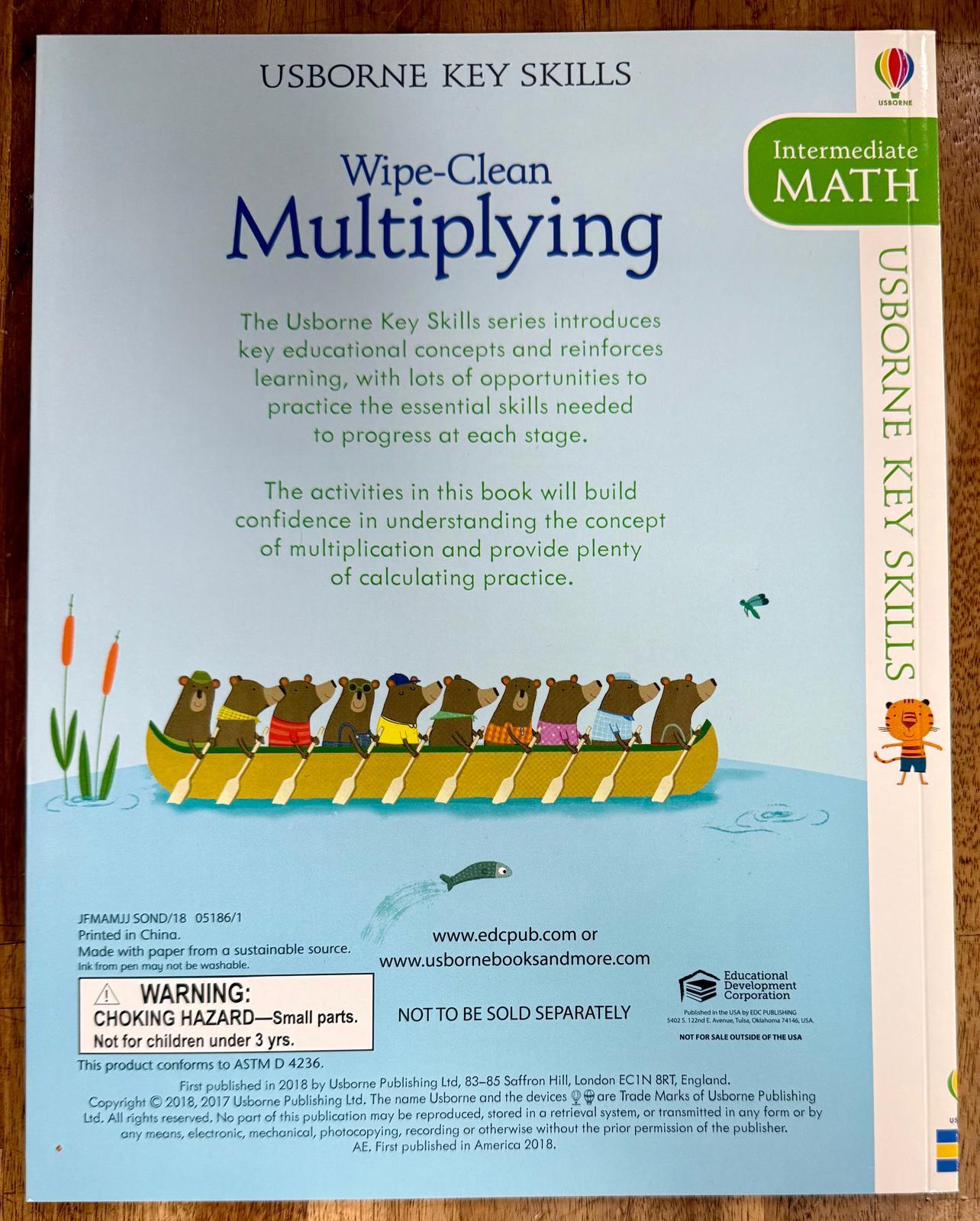 Usborne Key Skills: Wipe-Clean Multiplying