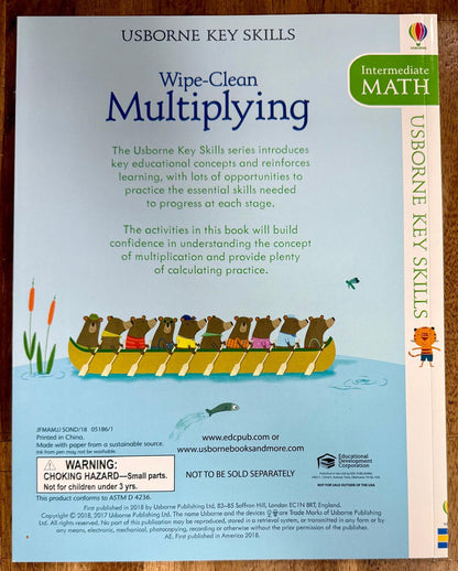 Usborne Key Skills: Wipe-Clean Multiplying