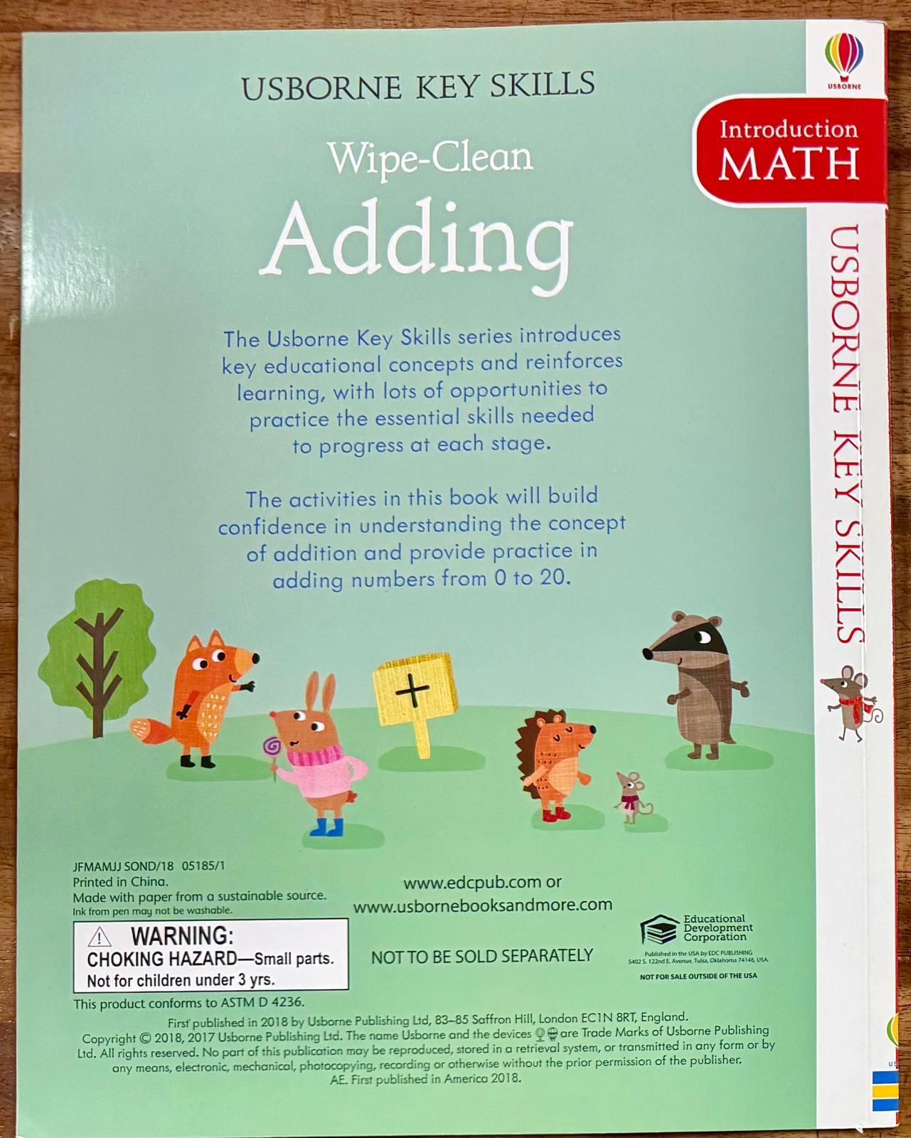 Usborne Key Skills: Wipe-Clean Adding