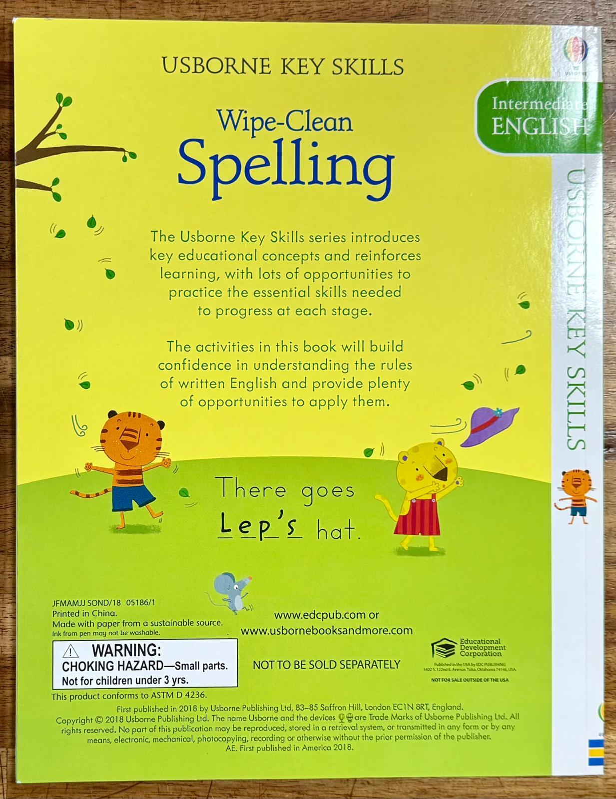 Usborne Key Skills Intermediate English: Spelling