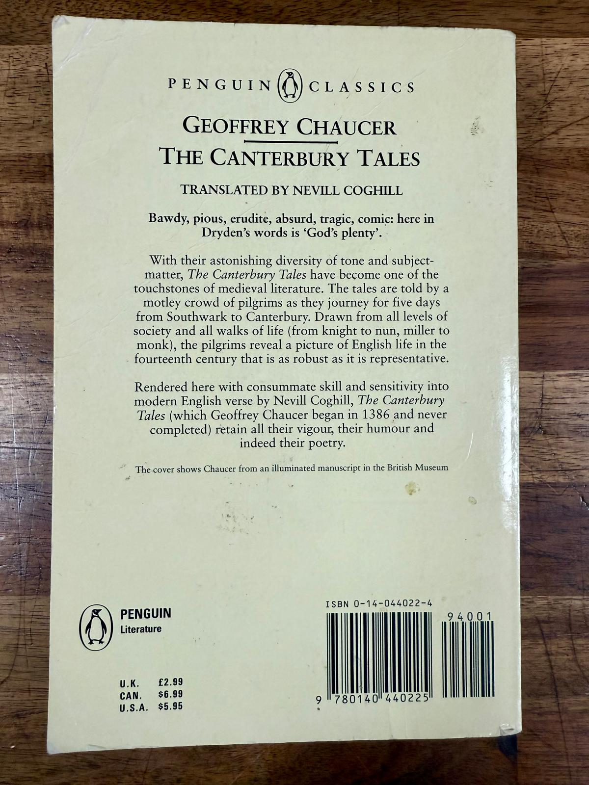 The Canterbury Tales by Geoffrey Chaucer - Penguin Classics edition