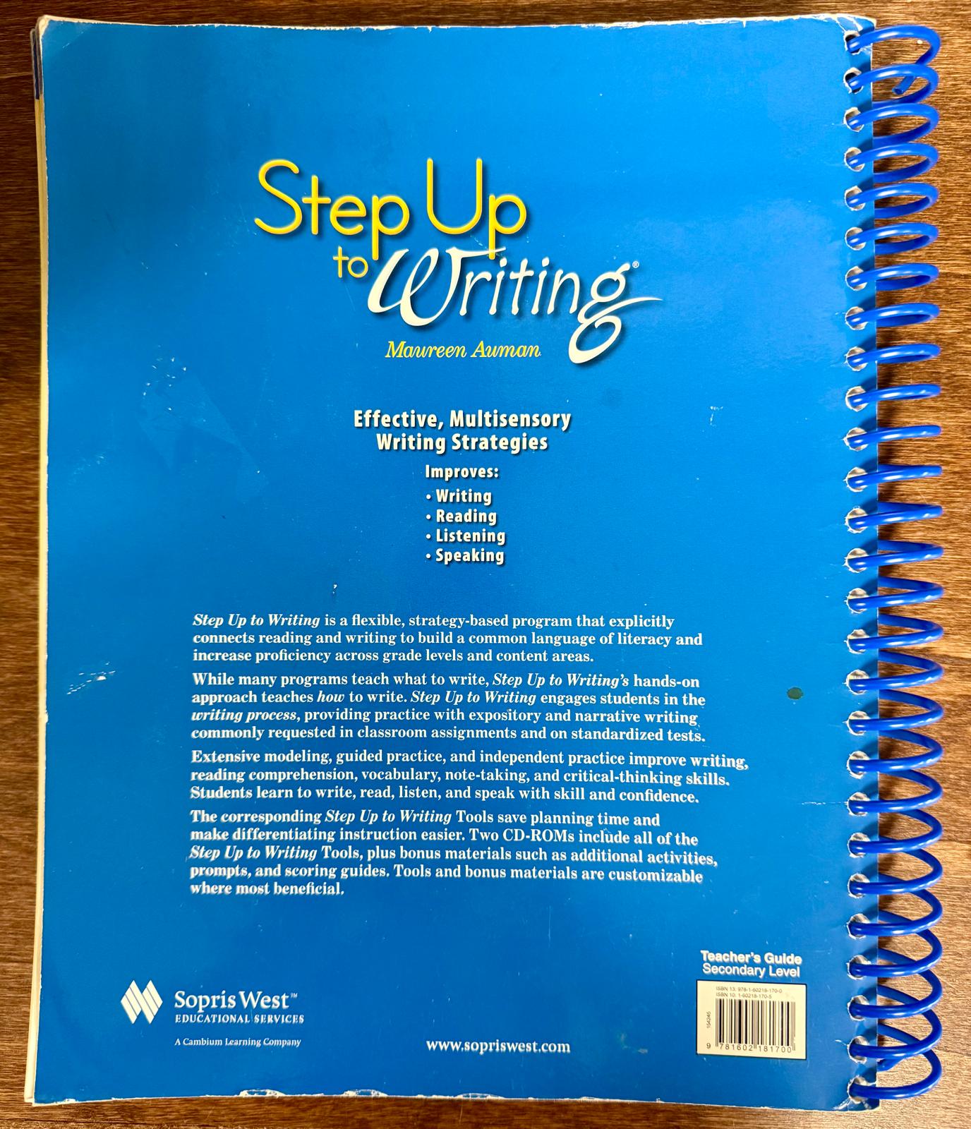 Step Up to Writing Secondary Level Grades 6 - High School