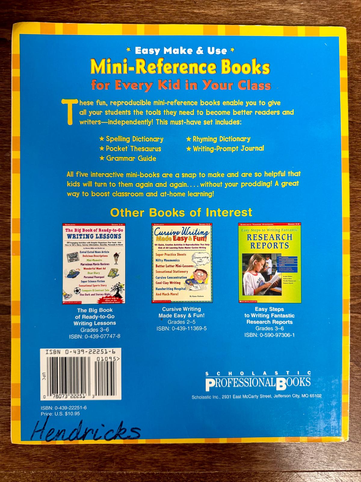 Easy Make & Use Mini-Reference Books for Every Kid in Your Class