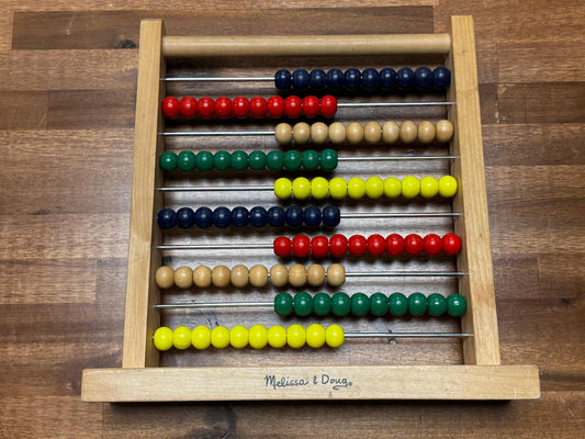 Melissa & Doug Abacus - Classic Wooden Counting Toy With 100 Beads