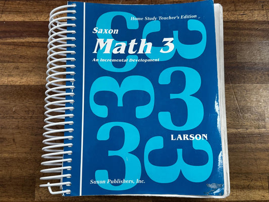Saxon Math 3 Home Study Teacher's Edition (GOOD)