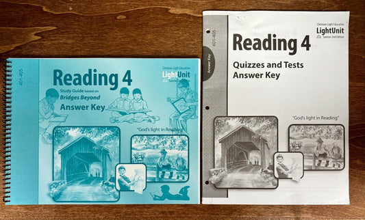 Christian Light Education Reading 4 Answer Key SET (401–405) – Sunrise 2nd Edition