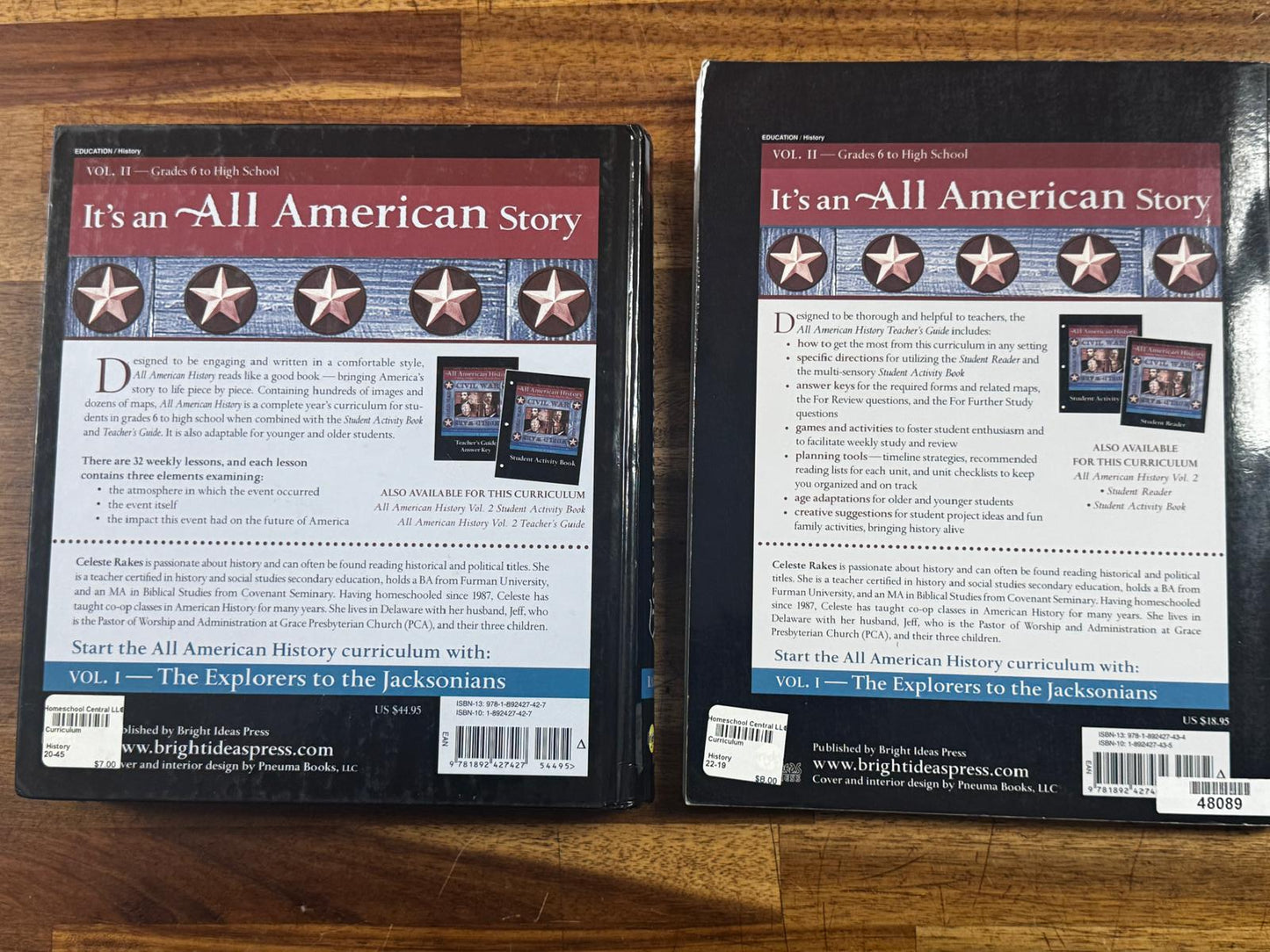 Bright Ideas All American History Volume 2 Textbook & Teacher Guide