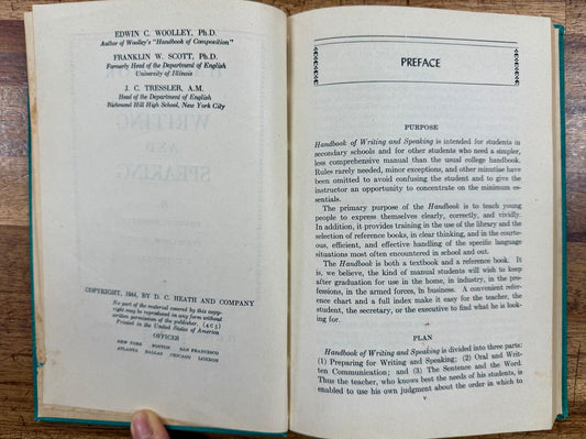 Handbook of Writing & Speaking by Woolley, Scott & Tressler