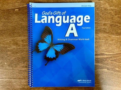 Abeka 4 Answer Key for God's Gift of Language A – Third Edition