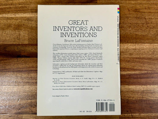 Dover World History Coloring Bks.: Great Inventors and Inventions