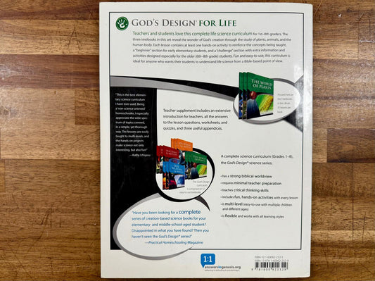 AiG God's Design for Life Teacher Supplement: Science