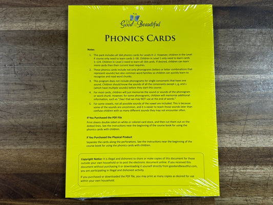 TGTB Phonics Cards – Brand New