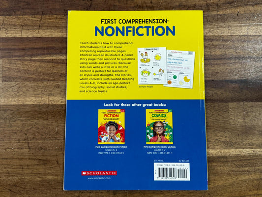 Scholastic • First Comprehension: Nonfiction Activity Book