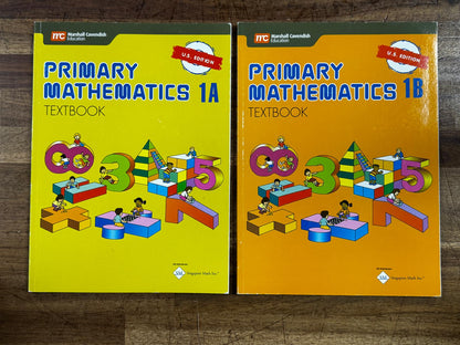 Singapore Math • Primary Mathematics Grade 1 Complete Textbook Set