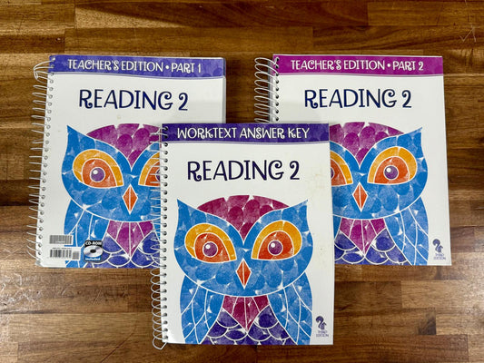 BJU Reading 2 (3rd Edition) Set – Teacher’s Edition, Student Textbooks A–D, and Answer Key