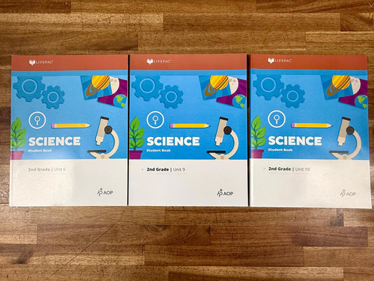 LIFEPAC Science Grade 2 Student Worktexts — Units 6, 9 & 10 Only