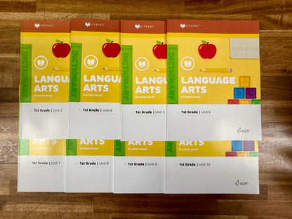 LIFEPAC Language Arts Grade 1 Set – Teacher’s Guide + Units 3–10