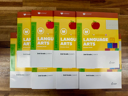 LIFEPAC Language Arts Grade 1 Worktexts – Units 3 through 10 (Student Books Only)