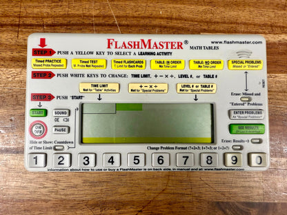 FlashMaster Math Tables MT1A – Electronic Learning Tool (Tested, Works)