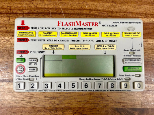 FlashMaster Math Tables MT1A – Electronic Learning Tool (Tested, Works)