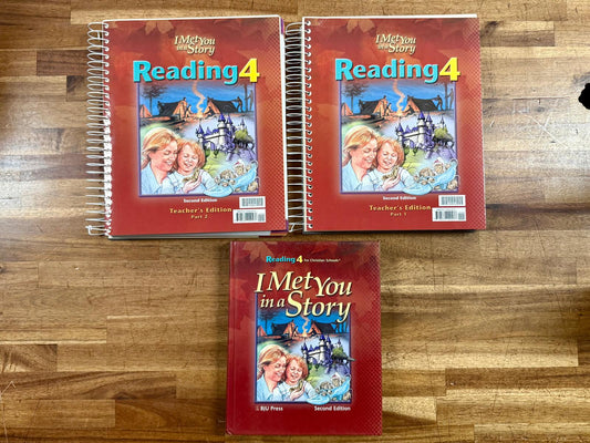 BJU Reading 4 Teacher’s Edition (Parts 1 & 2) with Student Textbook