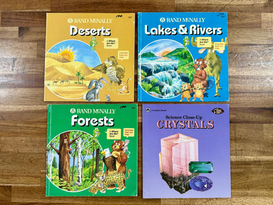 Vintage Childrean's Sciece Books Lot of 4 - Rand McNally & Golden Book