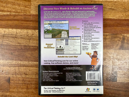 Critical Thinking: Word Roots A1 Software CD-ROM (Grades 4–12+): Greek &amp; Latin Roots for Vocabulary & Spelling
