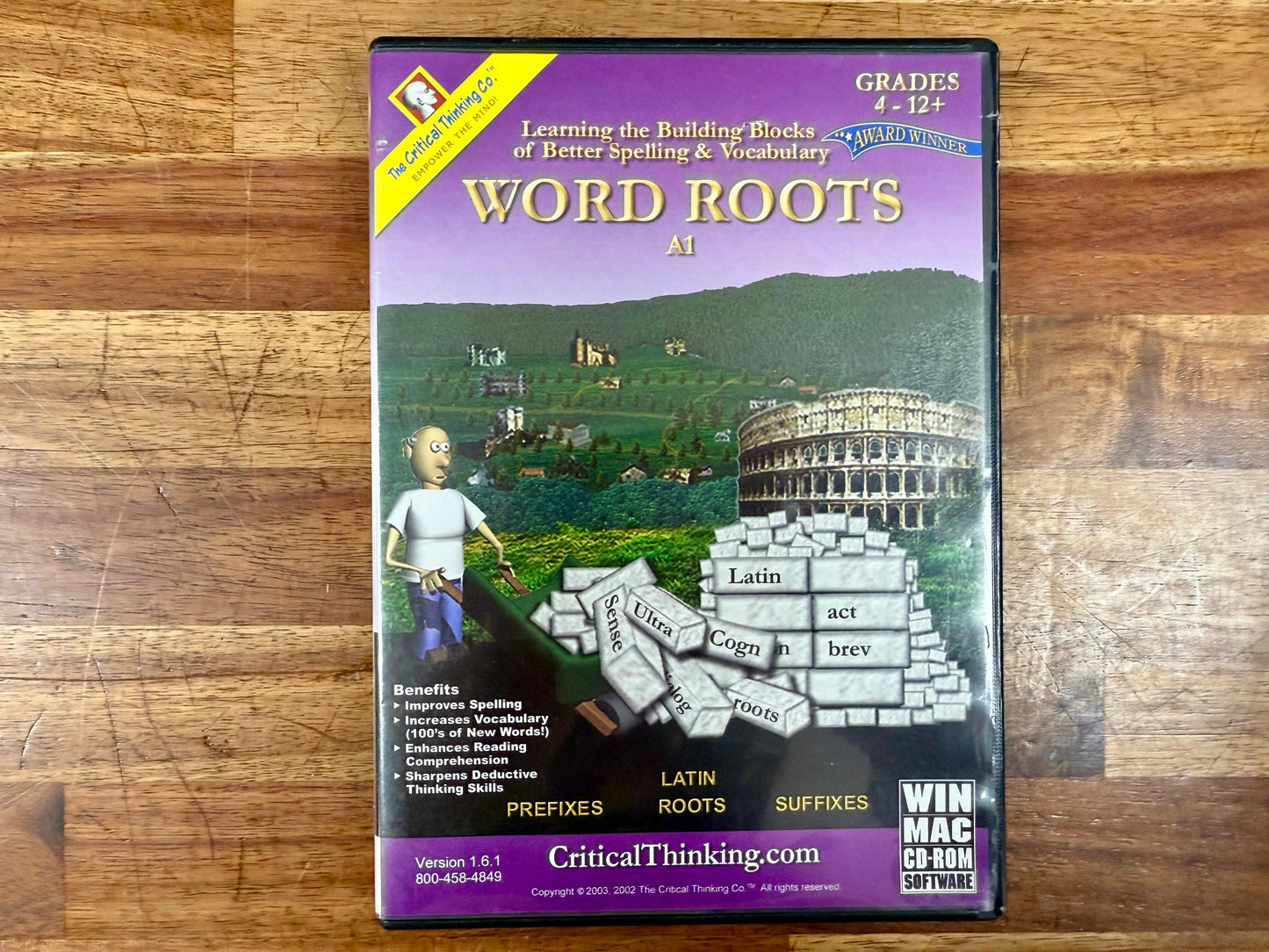 Critical Thinking: Word Roots A1 Software CD-ROM (Grades 4–12+): Greek &amp; Latin Roots for Vocabulary & Spelling