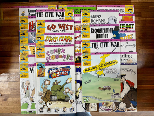 Chester Comix with Content — Lot of 29 by Bentley Boyd: Homeschool History & Economics