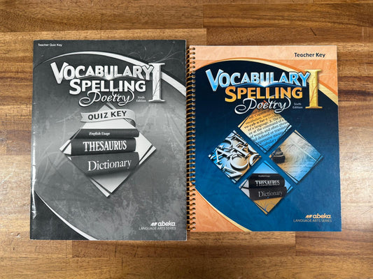 Abeka Vocabulary, Spelling, Poetry I — Teacher Key Set (Grade 7)