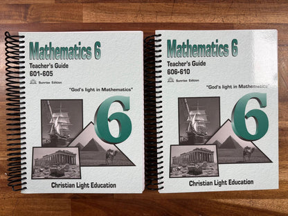 CLE Math 6 Teacher’s Guide 601–610 (Two-Book Set)