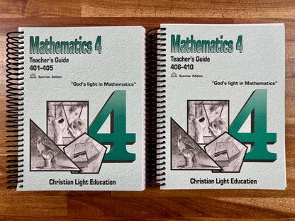 CLE Math 4 Teacher’s Guide 401–410 (Two-Book Set)