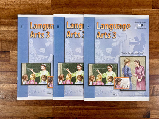 CLE Language Arts 3 Workbooks SET 308-310 - Brand New