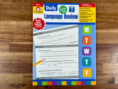 Evan-Moor Daily Language Review Grade 7 - Like-New