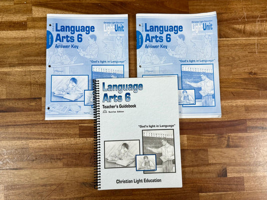 CLE Language Arts 6 Teacher's Guide & Answer Keys Sunrise Ed