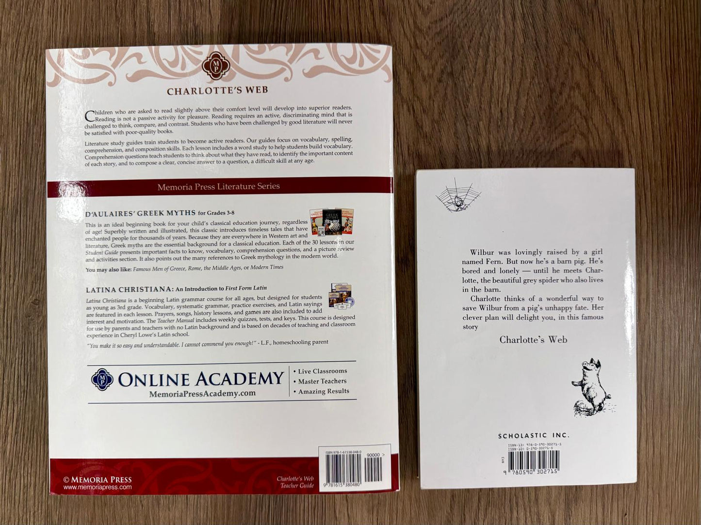 Memoria Press: Charlotte’s Web – Teacher Guide & Novel