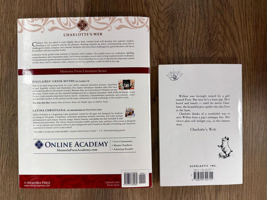 Memoria Press: Charlotte’s Web – Teacher Guide & Novel