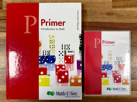 Math-U-See: Primer – Instruction Manual + DVD Set NEW