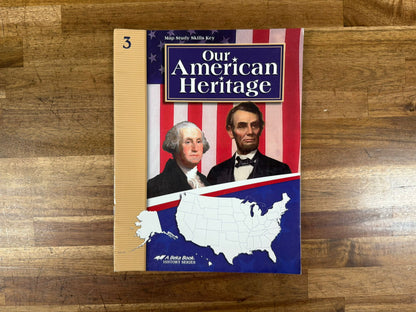 Abeka Our American Heritage Grade 3 4th Ed Map Study Skills Key