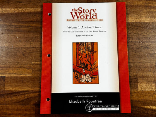 Story of the World Vol 1 Ancient Times Tests & Answer Key - Like New