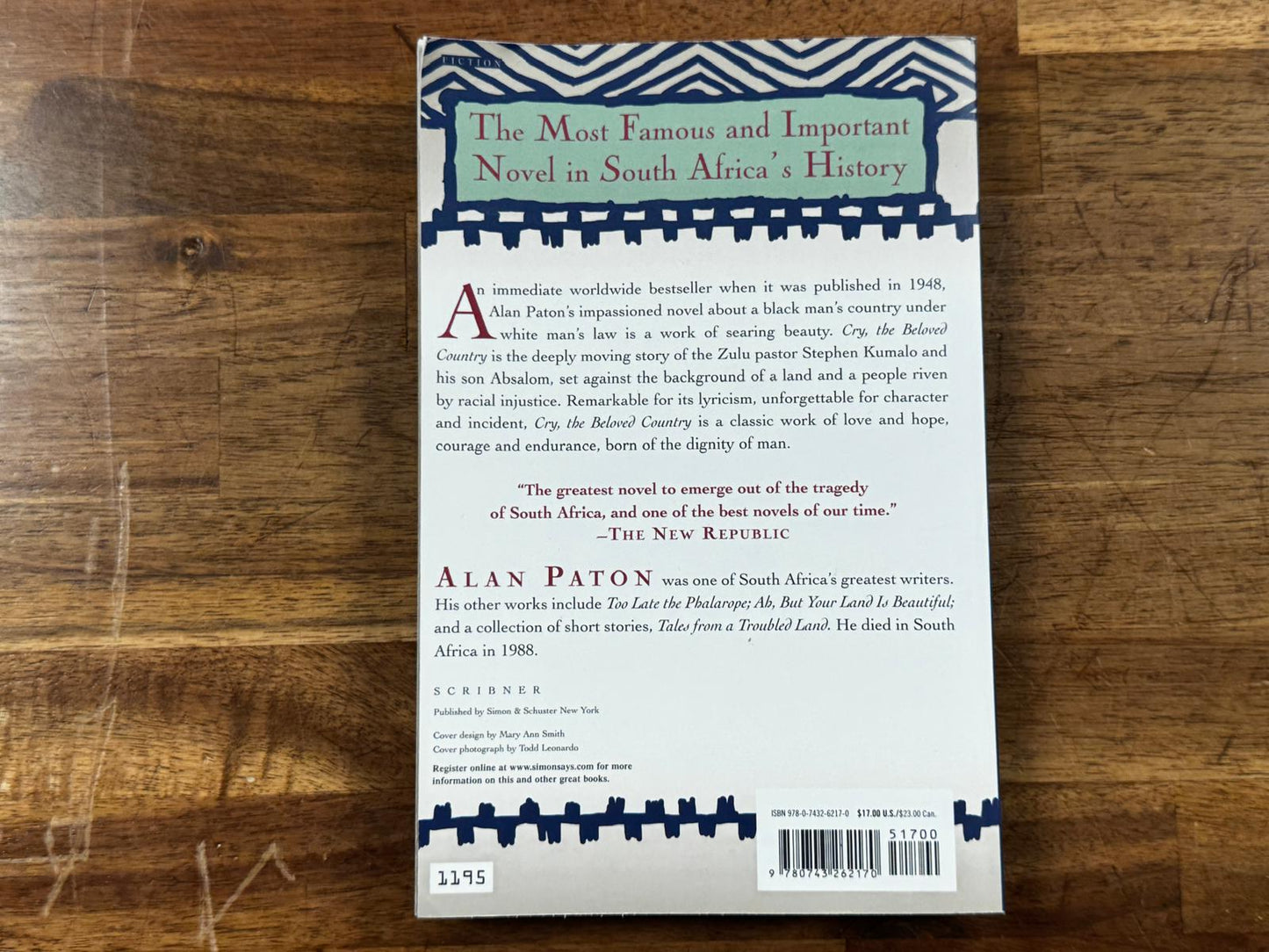 Cry, The Beloved Country by Alan Paton