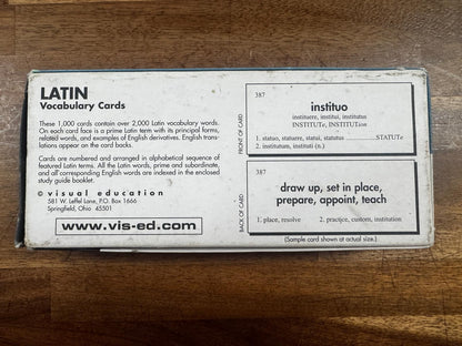 Vis-Ed Latin Vocabulary Cards