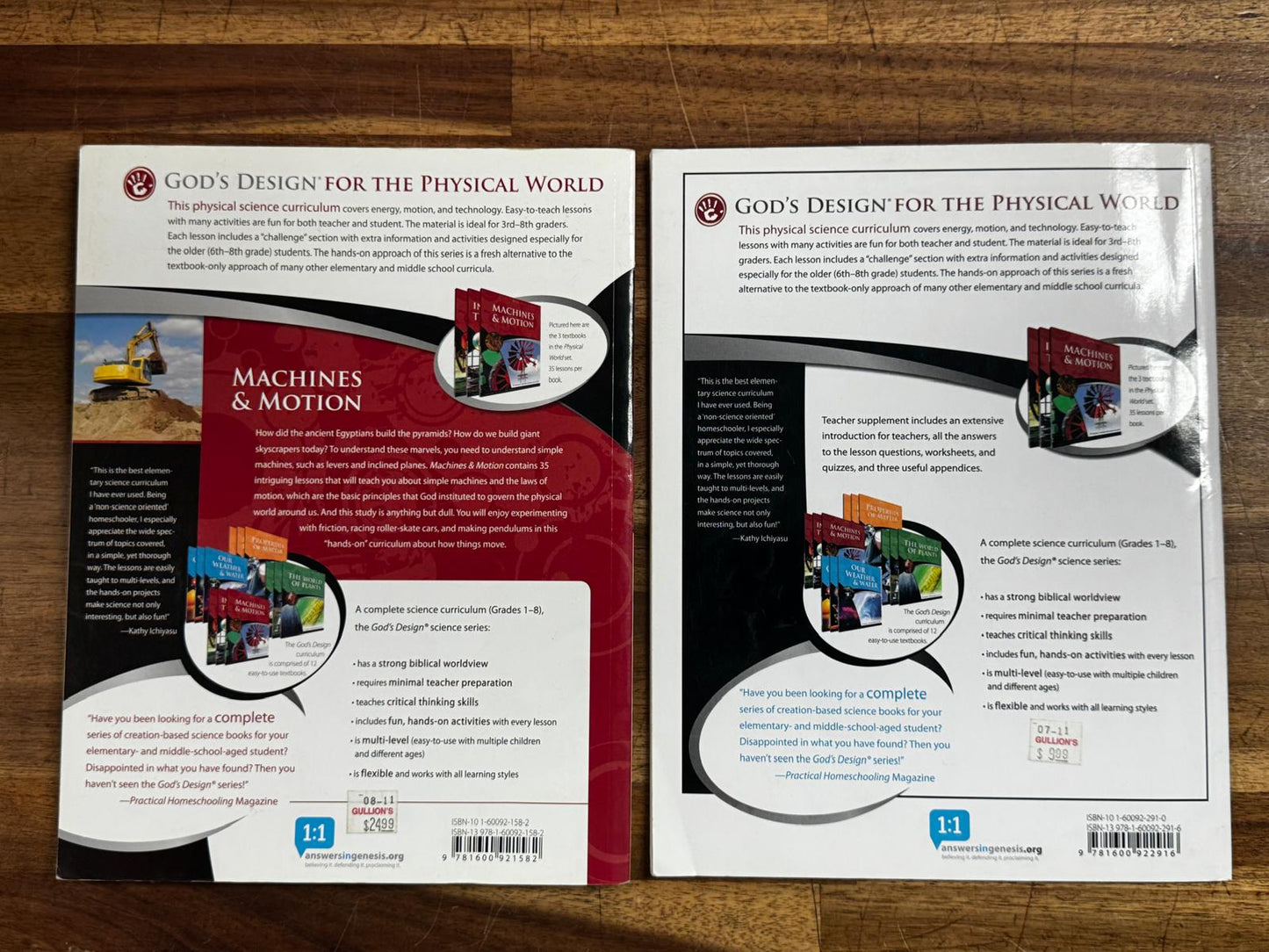 AiG Science Physical World Machines & Motion Curriculum Set