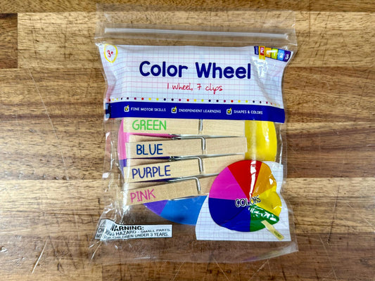 Color Wheel w 7 Wooden Clips