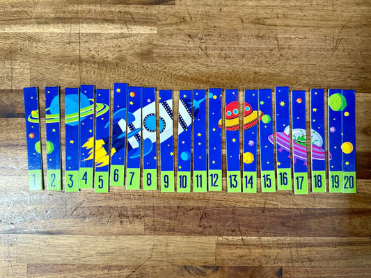 Number Sequencing Outer Space Puzzle sticks