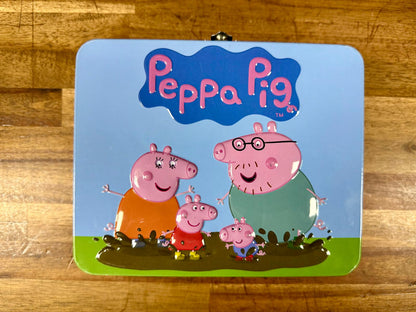 Peppa Pig 24 pc Puzzle in Metal Lunch Box Tin - Complete & Clean