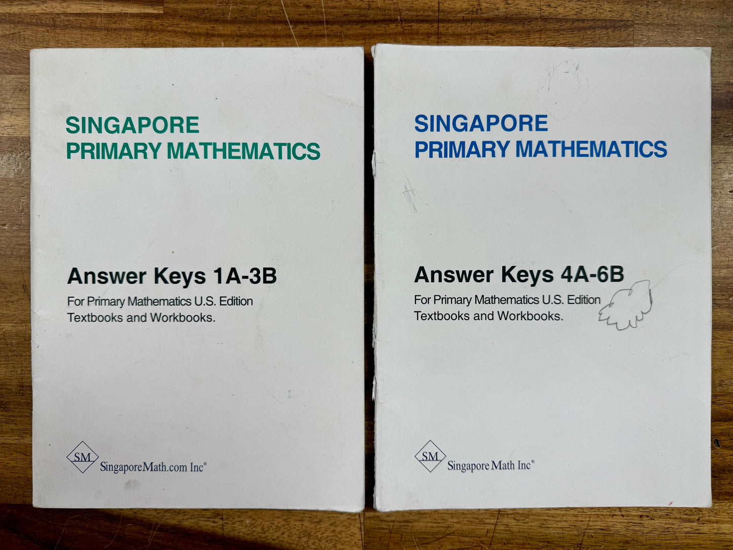 Singapore Primary Mathematics Answer Keys 1A-3B & 4A-6B (2003)