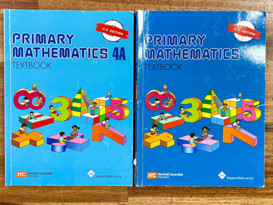 Singapore Math Primary Mathematics Grade 4 Textbook Set 4A & 4B