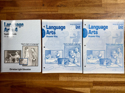 CLE Language Arts 4 Teacher's Guide & Answer Key SET