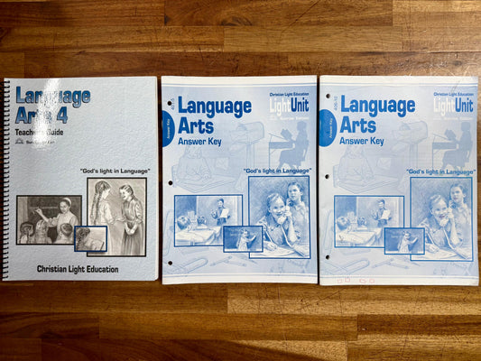 CLE Language Arts 4 Teacher's Guide & Answer Key SET